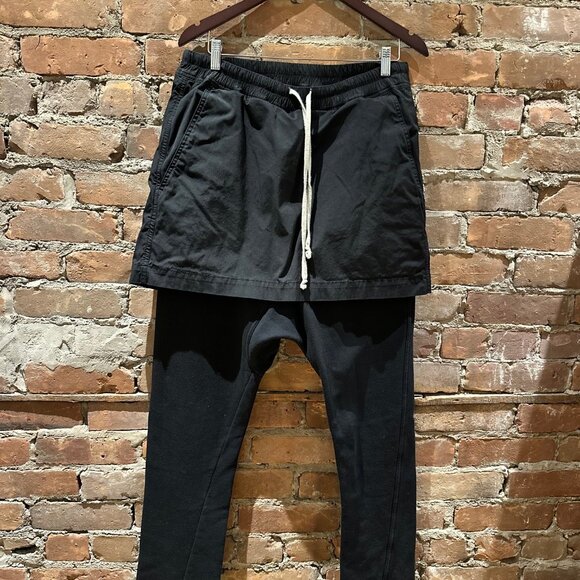 Rick Owens DRKSHDW "Pod Sweatpants Combo" (DU15F5395-TEWF) – Black / Size M - Picture 1 of 9